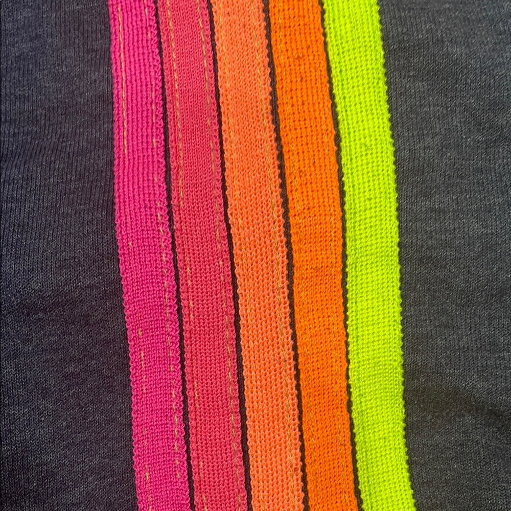AVIATOR NATION RETRO Navy Sweatshirt with Neon Stripes - Picture 3 of 5